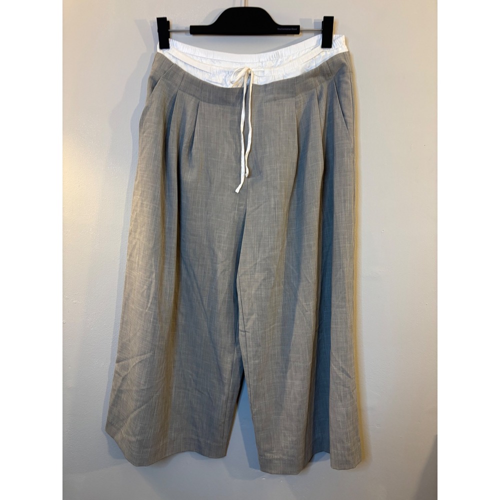 Maeve Gray Wide Leg Cropped Pants S Gauchos Career Office